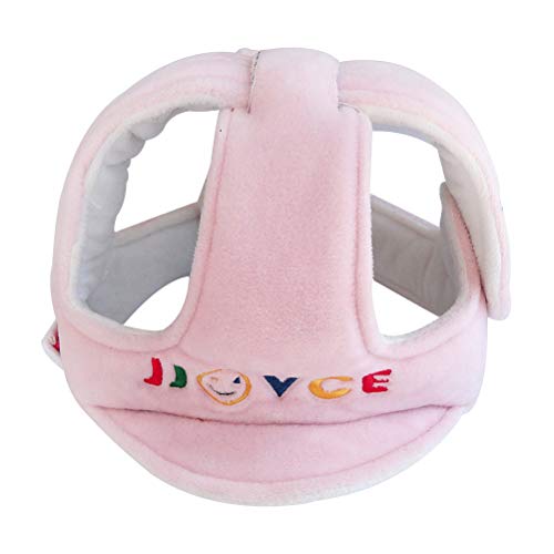 YeahiBaby Casco de seguridad para bebes cómodo y ajustable para proteger cabeza aprender gatear andar caminar correr jugar (Rosa)