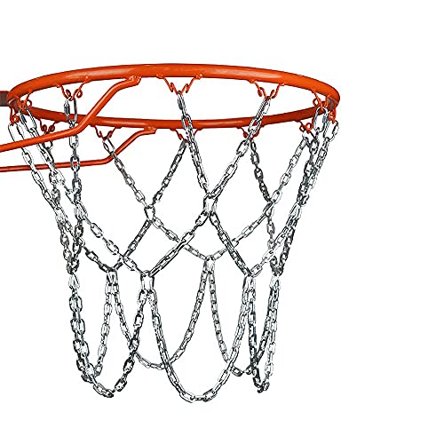 YeenGreen Basket Ball Net, Galvanizado Cadena Baloncesto, Red de Baloncesto de Metal, Cadena de Repuesto Baloncesto para Interior Al Aire Libre