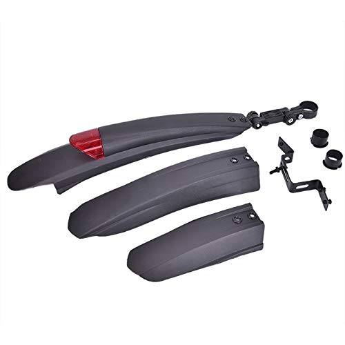 YFCTLM Guardabarros de Bicicletas Duradera Fender Fender for Bicicleta con Reflector de luz MTB Parte Posterior del Frente Guardabarros Alas Ciclo de la Bici de montaña Accesorios de Bicicletas