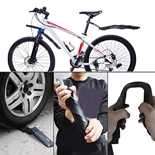 YFCTLM Guardabarros de Bicicletas Fender Bicicleta Defensas de Bicicletas con LED de luz Trasera for Bicicleta Alas Guardabarros Ciclismo de montaña de la Bicicleta Durable Fender Accesorios (Negro)