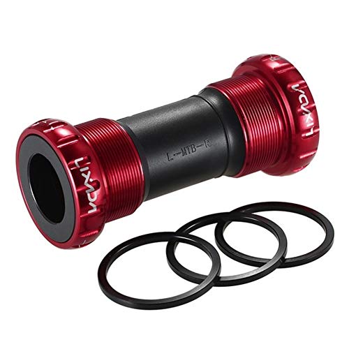 YGLONG Eje Pedalier MTB Mountain Bike Una manivela de Bicicleta de Eje pedalier Tipo de Rosca aleación de Aluminio de 68mm / 73mm BB Juego de bielas Eje de Apoyo de Piezas Pedalier Bicicleta