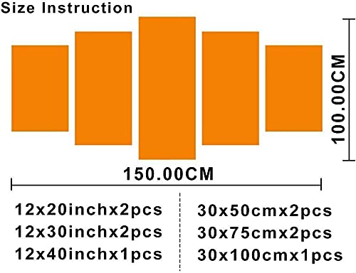 YHGFG Cuadro sobre Impresión Lienzo 5 Piezas 1966 Ferrar 275 GTB / 4 Coche clásico HD Imágenes Modulares Sala De Estar Cuadro Decorativo Abstracto Salon Dormitorio Decoración para El Hogar 150X100Cm