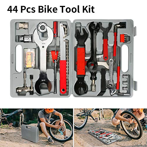 yideng reparación de Bicicletas Profesional un Kit de Herramientas con Estuche de Transporte, 44 Piezas Universal de reparación de Bicicletas Herramientas función Multi Bicicletas reparación