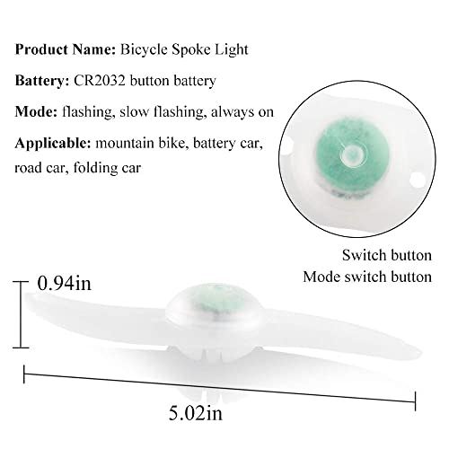 yifengshun 4pcs luz de radios de Bicicleta, Rayo de la decoración Impermeable de la Rueda de la Bicicleta luz del Destello del LED lámparas de neón usadas-Verde