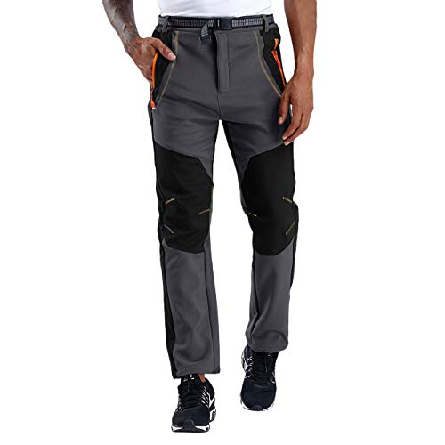 YiLianDa Pantalones de Trekking Softshell Pantalones Impermeables Resistente Pantalones de Escalada