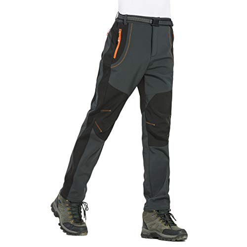 YiLianDa Pantalones de Trekking Softshell Pantalones Impermeables Resistente Pantalones de Escalada