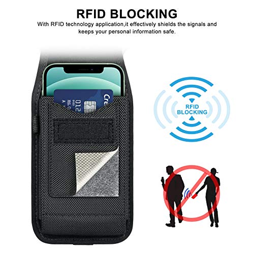 ykooe Funda Cinturón Vertical con Bloqueo RFID, Funda para Xiaomi Smartphone