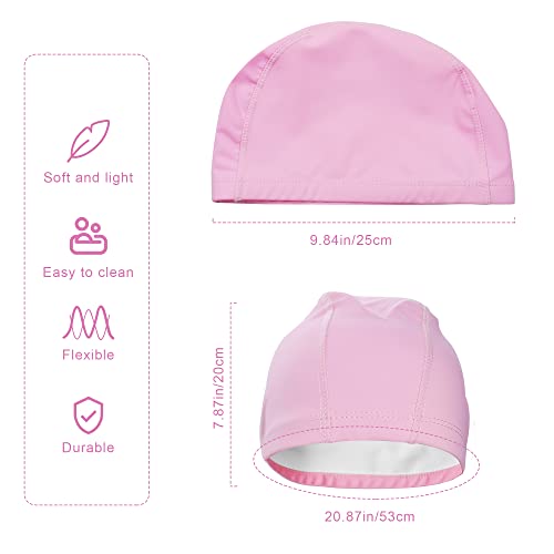 YMIFEEY Unisex Gorro de Natación Piscina Mujer y Hombre Gorro de Piscina para Pelo Largo y Corto Gorros de Baño Impermeable Suave y Cómodo (1 Rosado)