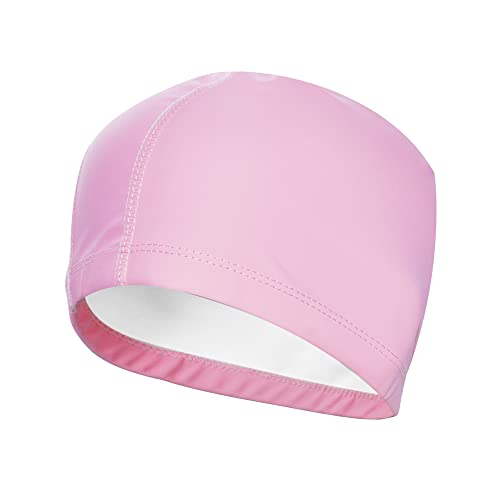 YMIFEEY Unisex Gorro de Natación Piscina Mujer y Hombre Gorro de Piscina para Pelo Largo y Corto Gorros de Baño Impermeable Suave y Cómodo (1 Rosado)