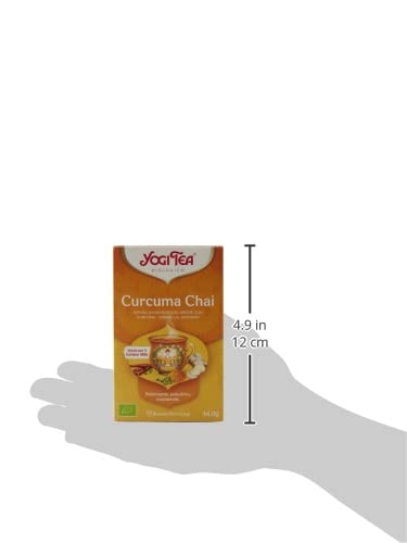 Yogi Tea - Chai Cúrcuma, Infusión Ayurvédica de Especias con Cúrcuma, Canela y Jengibre - 17 Bolsitas, 34g