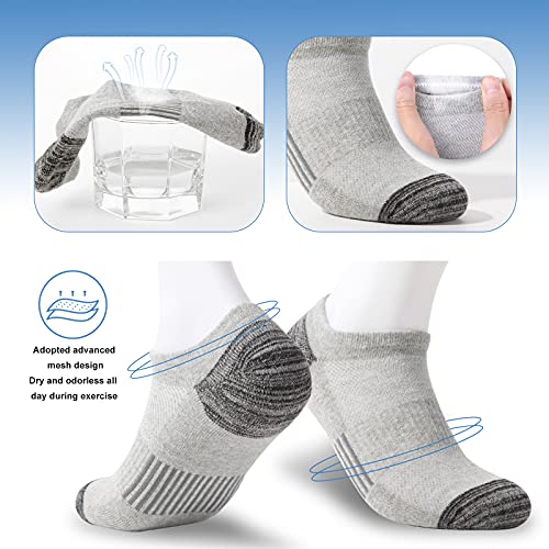 YOJOOM Calcetines Hombre Mujer - 6 Pares Calcetines Deporte Tobillero Corto Atlético , Acolchados Antiampolla Transpirable para Correr Ciclismo Senderismo Trail Mtb (Mixto *6, 35-40)