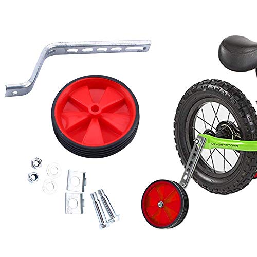 Yosoo ruedines para Bicicleta Infantil Seguridad ruedines para 12 – 20 Pulgadas Bicicleta Infantil, Rojo