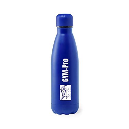 YOSTIC Botella de Agua Personalizada con Nombre. Bidón Gran Capacidad. 790ml. IMPRESIÓN Directa EN LA Botella. Bote de Aluminio (Azul)