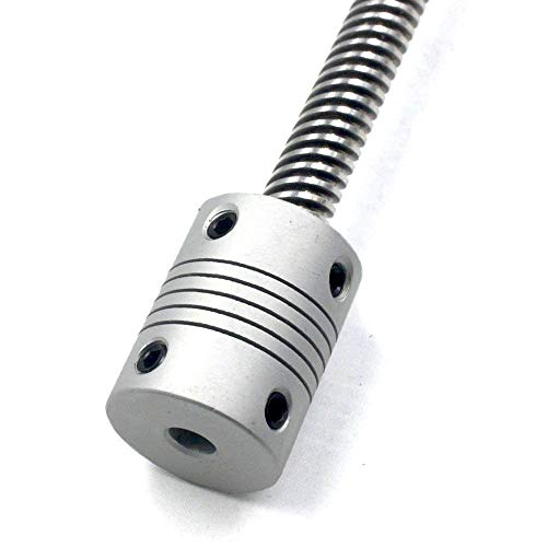 YOTINO 5PCS Acoplamientos flexibles del acoplador 6mm a 8mm NEMA 17 Eje Steppper Motor Coupler Conector de la junta de aleación de aluminio para impresora 3D Máquina CNC (Bono: 1pcs llave M3)