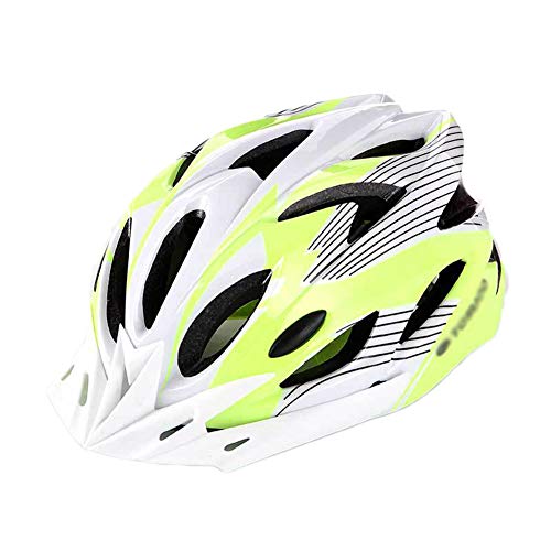 YOUCAI Multiuso Cascos Deportes al Aire Libre Cascos de Bicicleta Casco de Bicicleta MTB Casco Patinaje sobre Ruedas Verde Blanco L