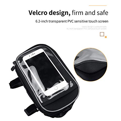 Youool Bolsa de Manillar de Bicicletas de Carretera y de Montaña para Ciclismo,con Tira Reflectante MTB Bicicleta Bolsa Delantera Cesta,Accesorios Bicicletas montaña