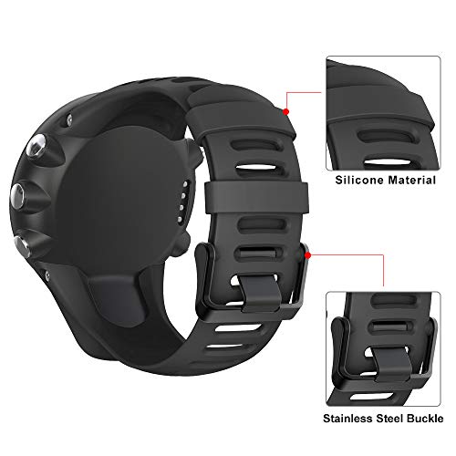 YPSNH Compatible para Correa Suunto Ambit 3 Correa de Transpirable de Repuesto de Goma Suave Pulseras para Suunto Ambit 1/2/2S/2R/3 Sport/3 Run/3 Peak/Suunto 5