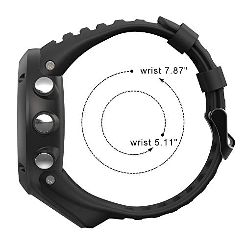 YPSNH Compatible para Correa Suunto Ambit 3 Correa de Transpirable de Repuesto de Goma Suave Pulseras para Suunto Ambit 1/2/2S/2R/3 Sport/3 Run/3 Peak/Suunto 5