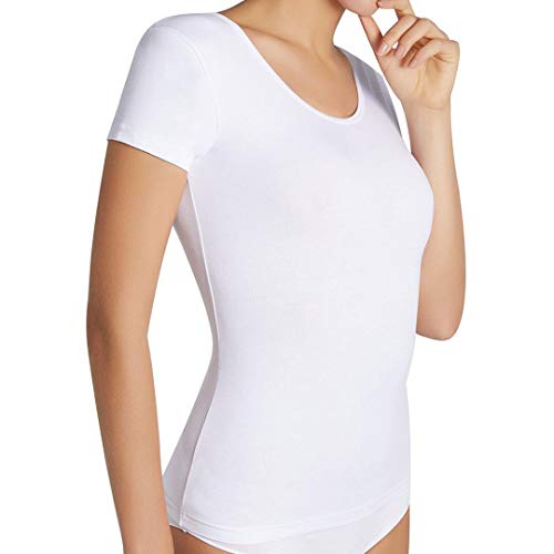 YSABEL MORA - CAMISETA TERMICA MANGA CORTA MUJER mujer color: BLANCO talla: medium