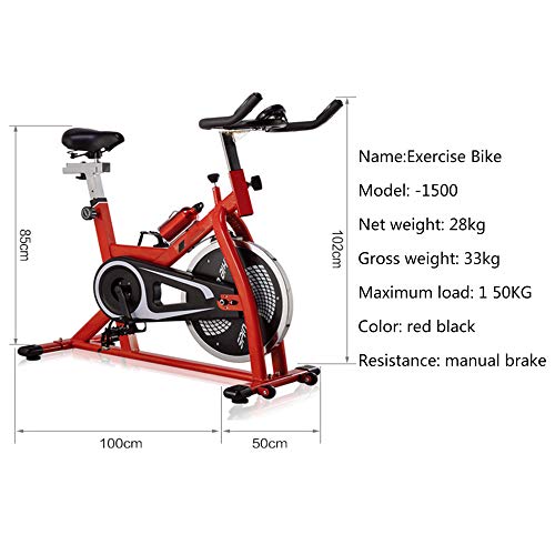 YUANP Bicicletas Estaticas Pequeñas,bicis Indoor Elípticas De Fitness Spinning Bicicleta Spinning Profesional Baratas Mejor Bicicleta Estatica Bici Estática Indoor,Red