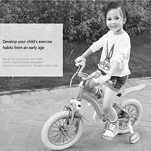 YUCHEN- Bicicletas for niños Parque infantil Ocio Bicicleta Preescolar Travel Bicicleta de 14 pulgadas Niño Chica Pedal Bicicleta 3 ~ 12 años Niños de niños Juego de interior Bicicleta (Color: Amarill