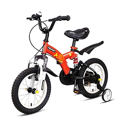 YUCHEN- Bicicletas for niños Parque infantil Ocio Bicicleta Preescolar Travel Bicicleta de 14 pulgadas Niño Chica Pedal Bicicleta 3 ~ 12 años Niños de niños Juego de interior Bicicleta (Color: Amarill