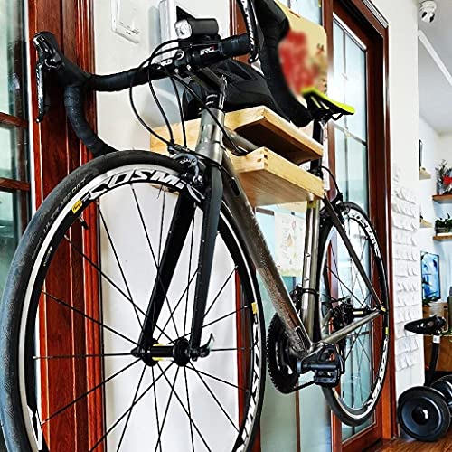 YUCHEN- Estacionamiento en bicicleta montado en la pared - Estante de almacenamiento de bicicletas de madera maciza interior multifuncional for garaje o hogar - Soporte de exhibición de la tienda de b
