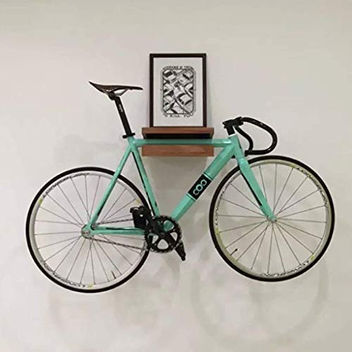 YUCHEN- Estacionamiento en bicicleta montado en la pared - Estante de almacenamiento de bicicletas de madera maciza interior multifuncional for garaje o hogar - Soporte de exhibición de la tienda de b