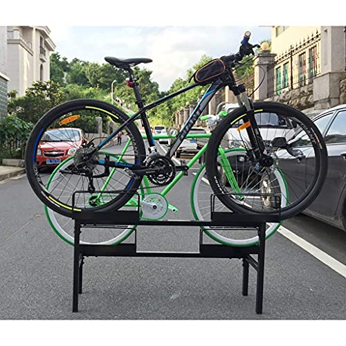 YUCHEN- Soporte de exhibición de bicicletas de 3 capas, Tienda de bicicletas Tendedero portátil de almacenamiento de bicicletas de montaña, estacionamiento de bicicletas montado en el suelo, L113 * W6