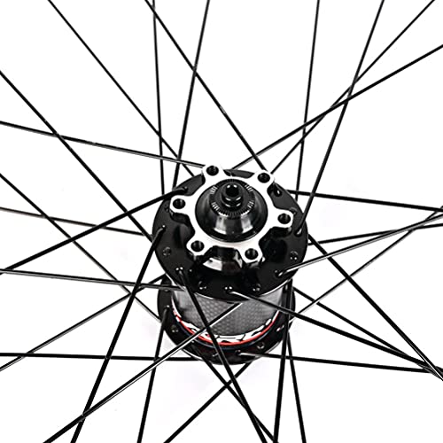 YUDIZWS Llantas 26/27.5/29 MTB Freno Disco Montaña Juego De Ruedas Bicicletas Fibra Carbon Cubo Liberación Rápida 8/9/10/11 Velocidad (Color : Black, Size : 29inch)