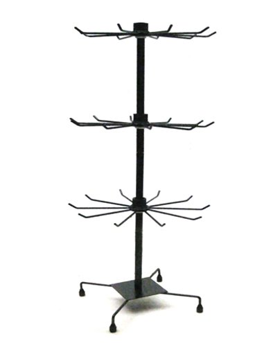 Yudu® Expositor de 3 pisos (metal, 73 cm), color negro