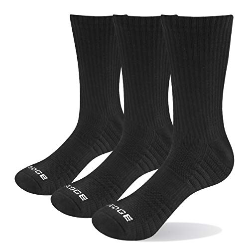 YUEDGE 3 Pares Calcetines de Senderismo de la Mujer para Trekking Camping Ciclismo Tenis y Otros Deportes, Transpirable, Alto Rendimiento (L)