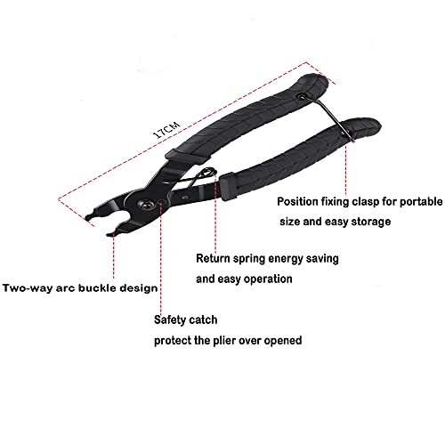 YUEMING Alicate de Cadena, Llave Eslabones de Cadena, 2 en 1 Bike Chain Tool Cadena de Bicicleta Quick Link Open Close Tool, Compatible con Todas Las Cadenas de Velocidad Reparación