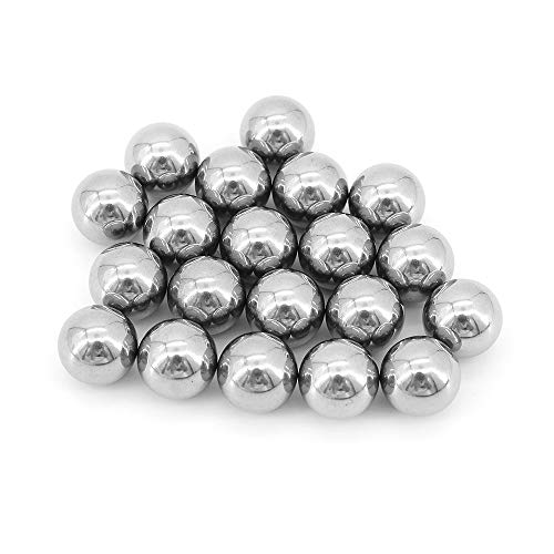 Yuhtech 580 Pcs 15 Bolas de Rodamiento de Tamaño de Acero Inoxidable, Bolas de Precisión de 1 mm a 10 mm para Ruedas de Bicicleta, Rodamientos de Patineta