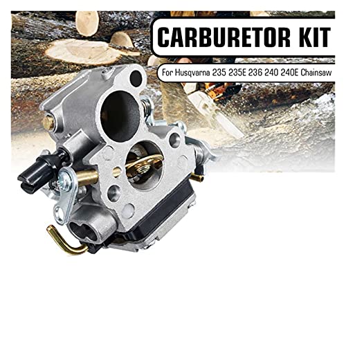 YUKE Motocicleta Carburador de Motosierra 574719402 545072601 FIT para Husqvarna 235 235E 236 240 240E Carburador (Color : Silver)