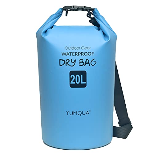 YUMQUA Bolsa Estanca Impermeable 5L/10L/20L/30L/40L Dry Bag Bolsa Seco Impermeable para Kayak, Pesca, Natación, Camping, Rafting, Playa, Canoa, Senderismo, Esquí