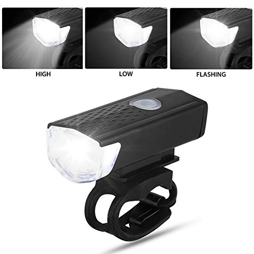 YUNTAN USB Juego de luces para bicicleta recargables superbrillantes y luz trasera para bicicleta LED, batería de litio de 1200 mA, resistente al agua, 3 modos de iluminación