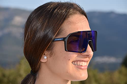 YUPOINT - Gafas Ciclismo - Unisex - Visión nítida y Clara -CE Certificación - Lentes Polarizadas UV 400 - Sujeción Actividades al Aire Libre - Hiking - Esquí - Running - Triatlón (Azul)