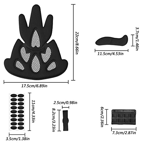 YXHZVON Almohadillas de Espuma para Casco de Bicicleta, 2 Juegos de Almohadillas de Espuma universales de Malla a Prueba de Insectos de Repuesto para Motocicleta, Bicicleta, niños, Negro