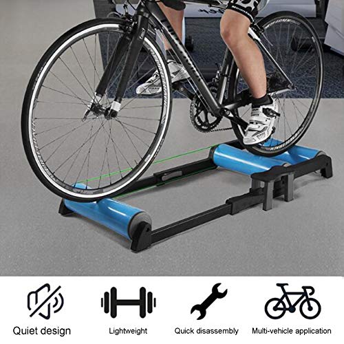 YYDE Entrenador de Bicicleta Plegable, Rodillo de Rodillo de Bicicleta para Interiores, silencioso, bajo Nivel de Ruido para Entrenamiento de Ejercicio en Bicicleta en Interiores (24-29 Pulgadas)