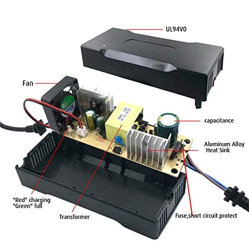 YZPOWER 24V 4A Adaptador de Cargador para Bicicleta eléctrica, 29.4V Litio Cargador de Batería para Ebike Scooter XLR Conector