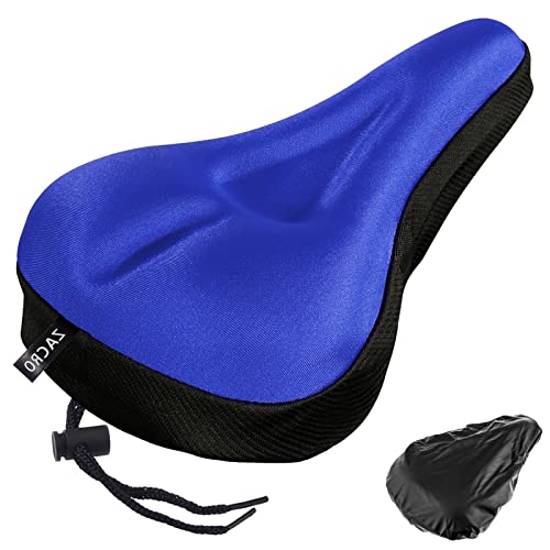 Zacro 28 * 19cm Sillín Cubre Bicicleta,Asiento de Bicicleta Gel,Sillín Cojín Suave para Bicicleta,con Funda Anti-Polvo y Impermeable para Bicicleta de Carretera,de montaña y Urbana