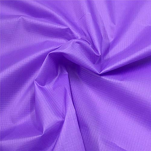 Zaione tela de poliéster ripstop impermeable por metro de ancho 150 cm resistente al polvo revestimiento de poliuretano tela de lona para Kites Flag DIY Morado claro