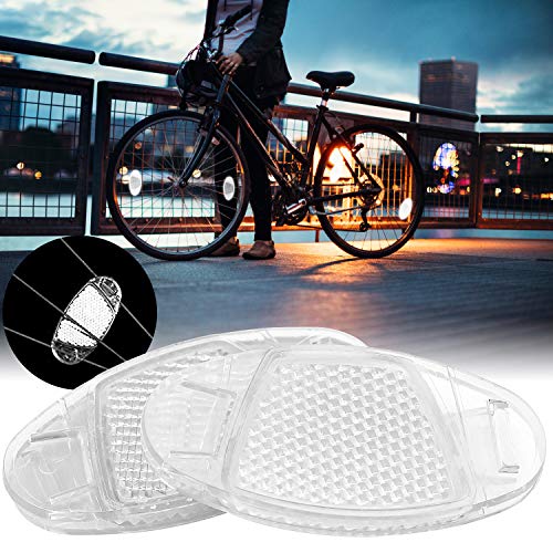 Zaleonline Bicicleta Advertencia Reflector de 8 Piezas Conjunto de Reflector de Bicicleta Trasera Reflectores de Bicicleta Reflector de Radios de Bicicleta Reflectores de Bicicleta Delante y detrás