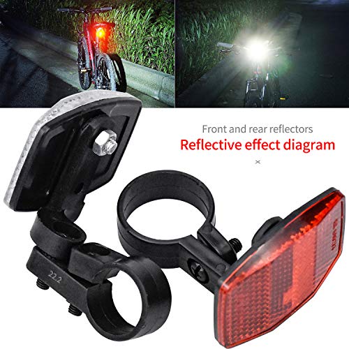 Zaleonline Bicicleta Advertencia Reflector de 8 Piezas Conjunto de Reflector de Bicicleta Trasera Reflectores de Bicicleta Reflector de Radios de Bicicleta Reflectores de Bicicleta Delante y detrás