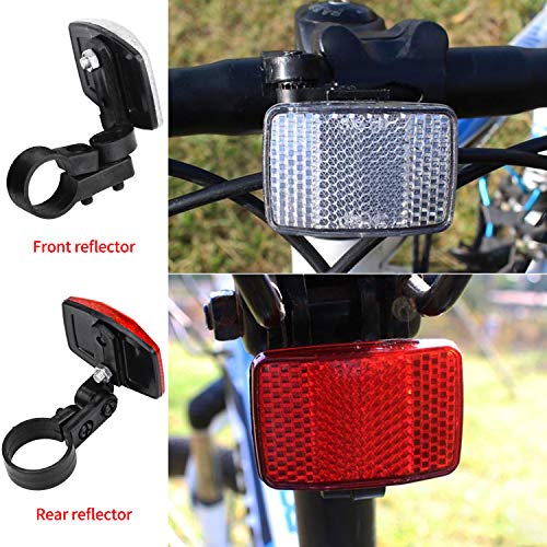 Zaleonline Bicicleta Advertencia Reflector de 8 Piezas Conjunto de Reflector de Bicicleta Trasera Reflectores de Bicicleta Reflector de Radios de Bicicleta Reflectores de Bicicleta Delante y detrás