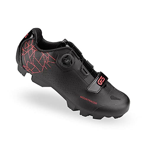 Zapatillas Ciclismo MTB GES Mountracer 2 Roja/Negra con Cierre Boa (Numeric_45)