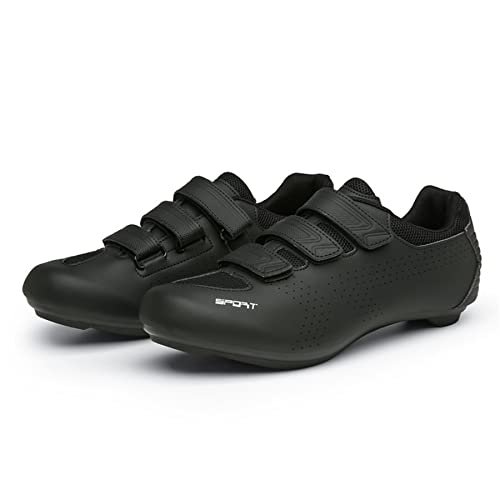 Zapatillas de ciclismo de carreteras para hombres MTB Racing Bike Shoes Compatible con Delta Bike Bike Shoes Shoes Zapatos de paseo para hombres y mujeres con pinza SPD PEDALES ALTALIR,Negro,41