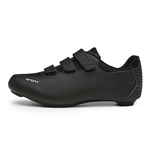 Zapatillas de ciclismo de carreteras para hombres MTB Racing Bike Shoes Compatible con Delta Bike Bike Shoes Shoes Zapatos de paseo para hombres y mujeres con pinza SPD PEDALES ALTALIR,Negro,41