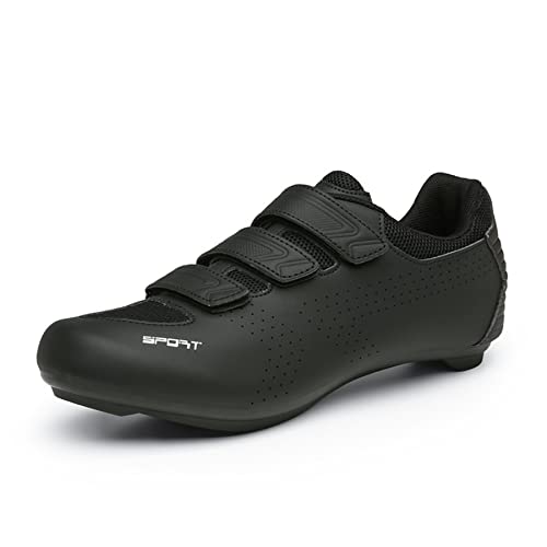 Zapatillas de ciclismo de carreteras para hombres MTB Racing Bike Shoes Compatible con Delta Bike Bike Shoes Shoes Zapatos de paseo para hombres y mujeres con pinza SPD PEDALES ALTALIR,Negro,41